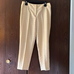 Talbot’s gold and cream brocade pants. Size 10. Beautiful!!!!